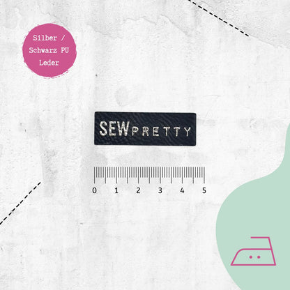 Kunstlederlabel "SewPRETTY" zum Aufbügeln | Vorbestellung