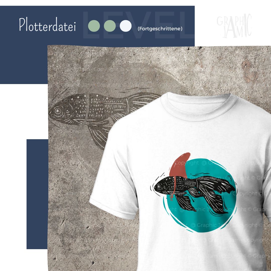 Goldfisch Hai Plotterdatei Graphicjam