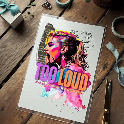 Bügelbild – “TOO LOUD FOR YOUR COMFORT”