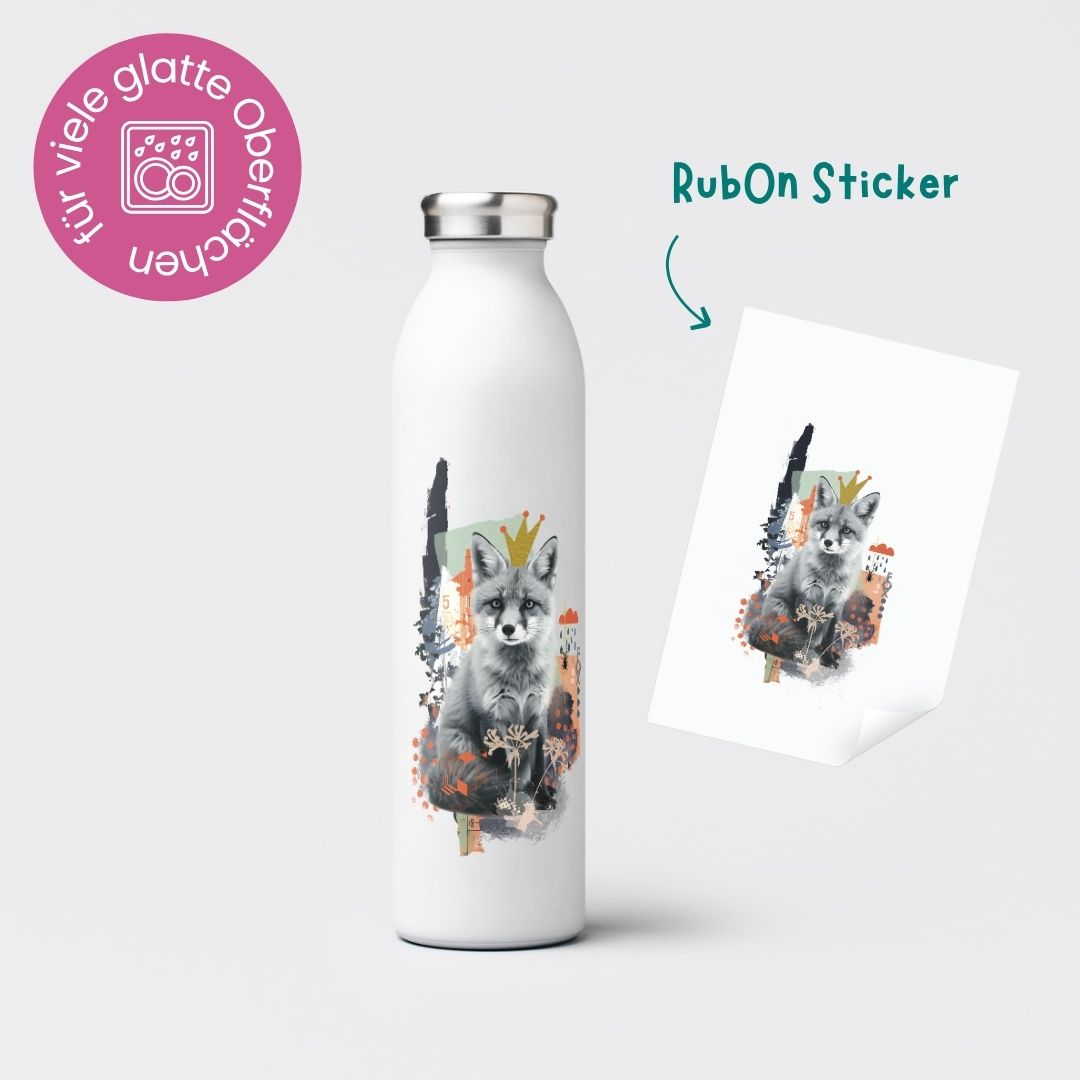 Rub-On Sticker &quot;Wer ist der Fuchs?&quot;