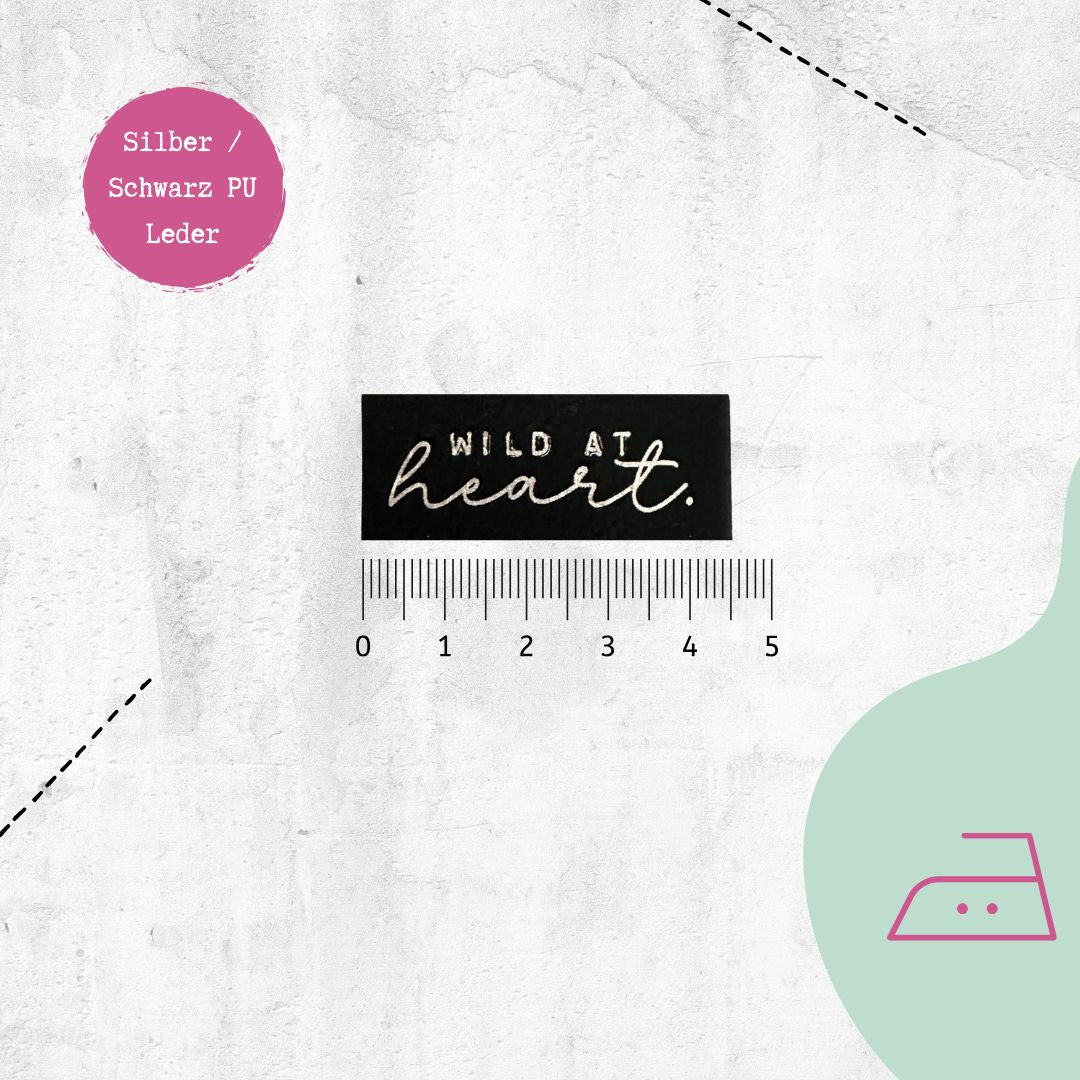 Kunstlederlabel &quot;Wild at heart&quot;
