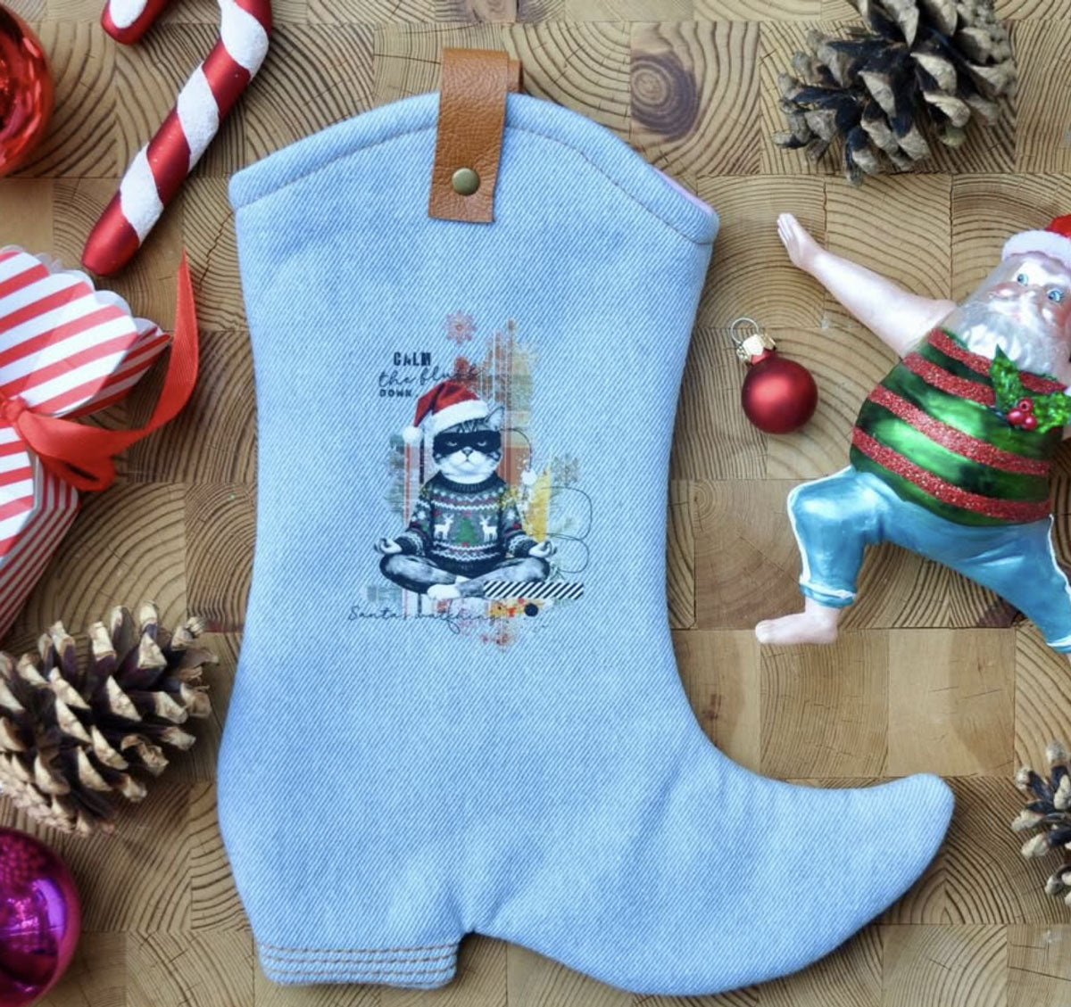 Bügelbild Moody Zen Cat - | X-Mas Special