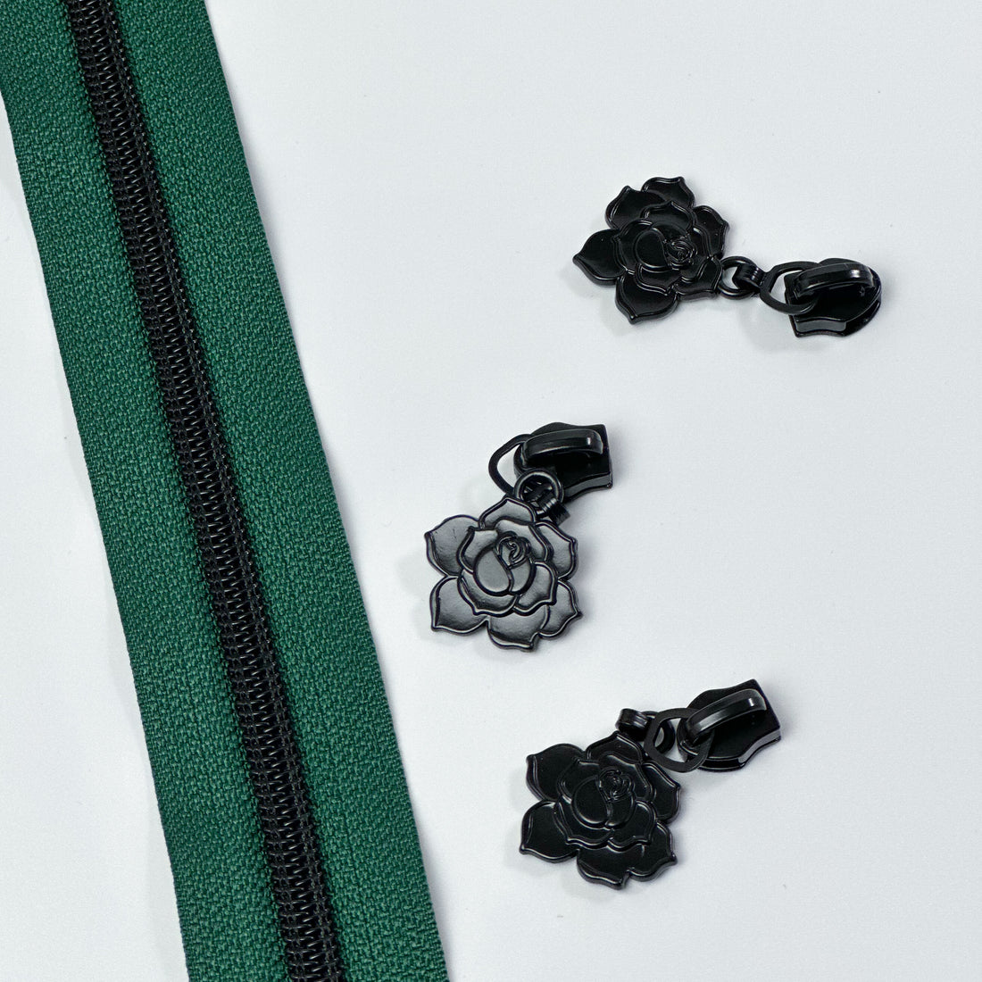 Rosen Zipper für Nylonreisverschlüsse