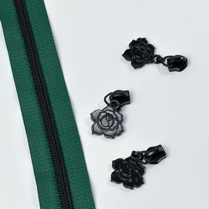 Rosen Zipper für Nylonreisverschlüsse