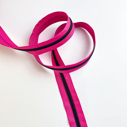 Reißverschluss Endlos Radiant Magenta Schwarz