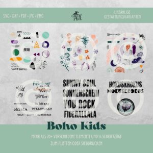 Big Boho Kids Plotterbundle mit Plottermotiven fuer Kinder