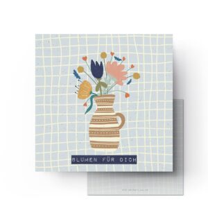 Postkarte Blumen für dich von Graphic Jam